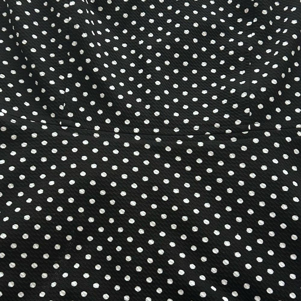 Polka Dot Sleeveless Midi Spring Wedding Guest Dress  Black & White Size 10 - Picture 9 of 9